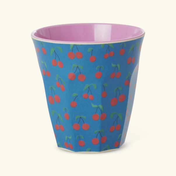 Gobelet moyen - Bleu - Cherry Love Print