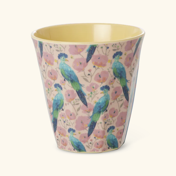 Gobelet moyen - rose clair - Exotic Bird Print