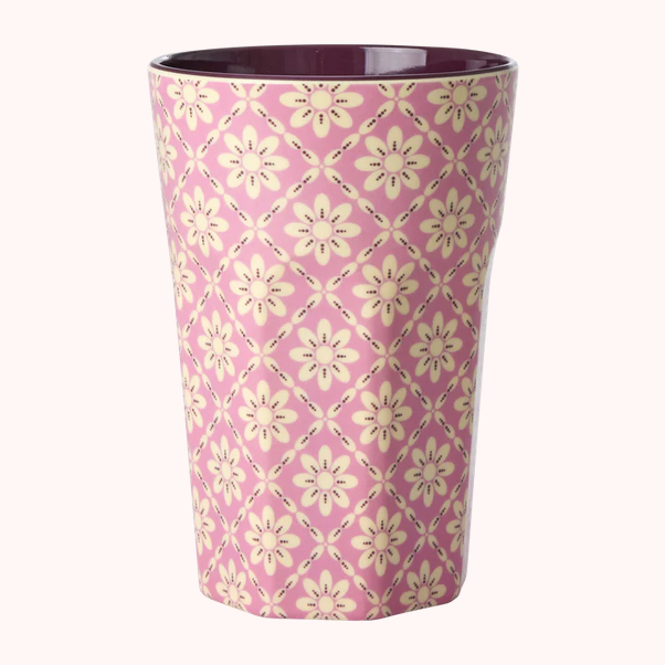 Tasse en mélamine Large- Rose - Impression graphique de fleurs