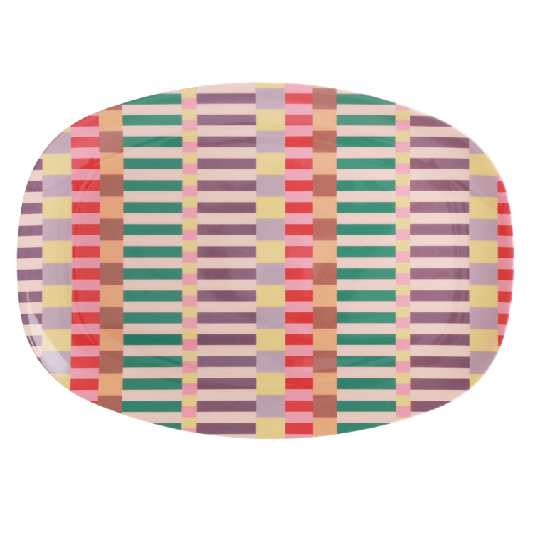 Rechteckige Melaminplatte - Summer Stripes Print