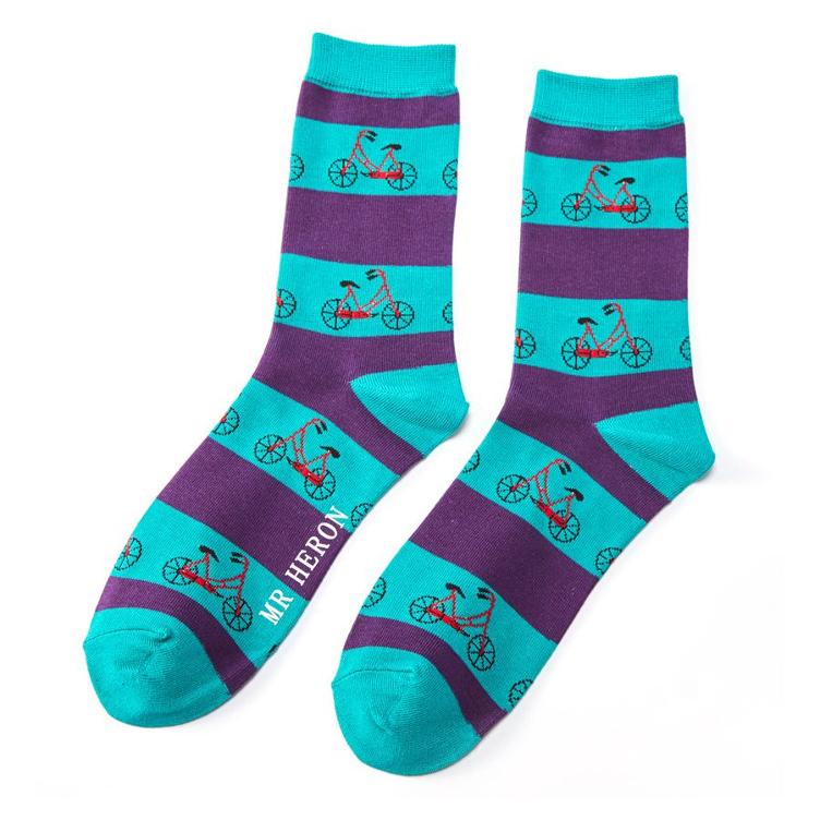Mr Heron Bikes Socks Turquoise
