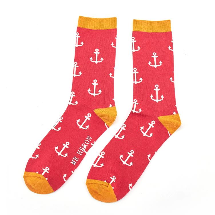 41-46 Anchors Socks Red