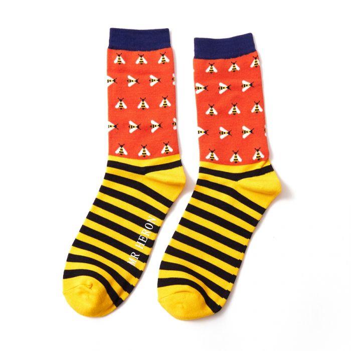 Mr Heron Busy Bees Socks Orange