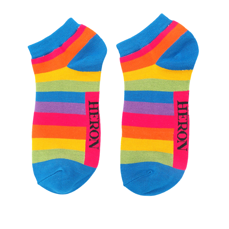 41-46 Thick Stripes Trainer Socks Rainbow