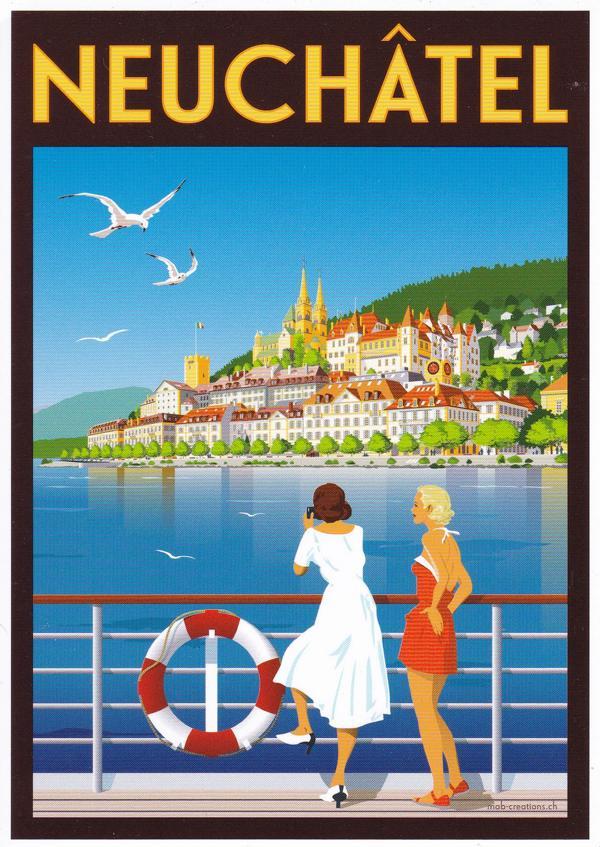 Neuchatel Postkarte