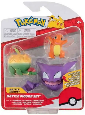 Pokemon Kampffigur Appletun, Haunter & Charmander Mini-Figur 3er-Pack