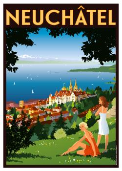 Postkarte Neuchâtel A6 Wald