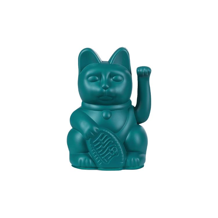 Mini chat porte-bonheur vert