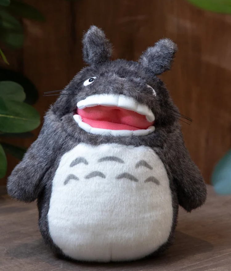 Acryl Plüschtier Totoro Grau brüllend M