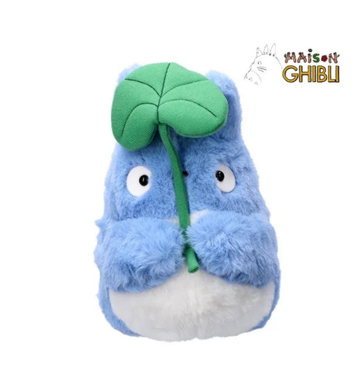 Peluche Totoro Bleu avec feuille