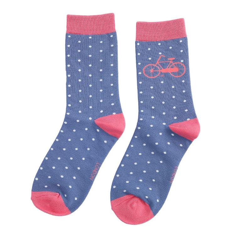 Bike & Spots Socks Blue