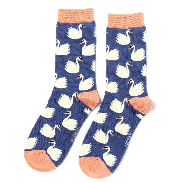 Swans Socks Blue