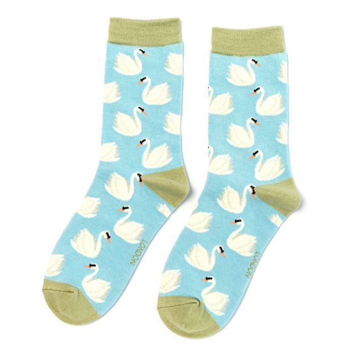 Swans Socks Light Blue