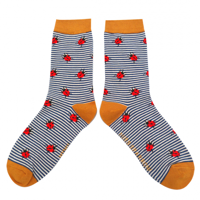 36 - 40 Ladybirds Socks Navy
