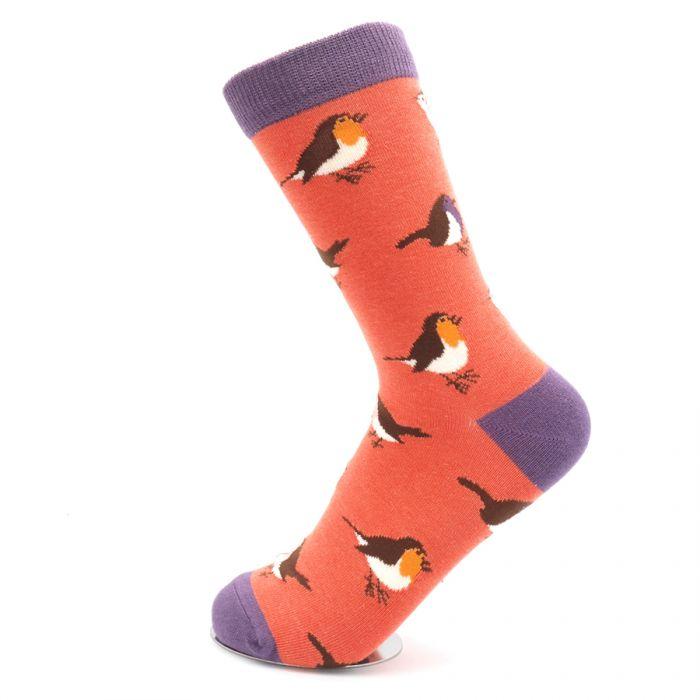 Multicolour Robins Socks Orange