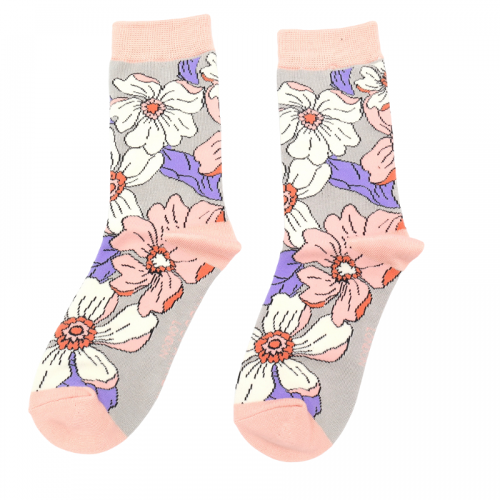 Flower Power Socks Silver