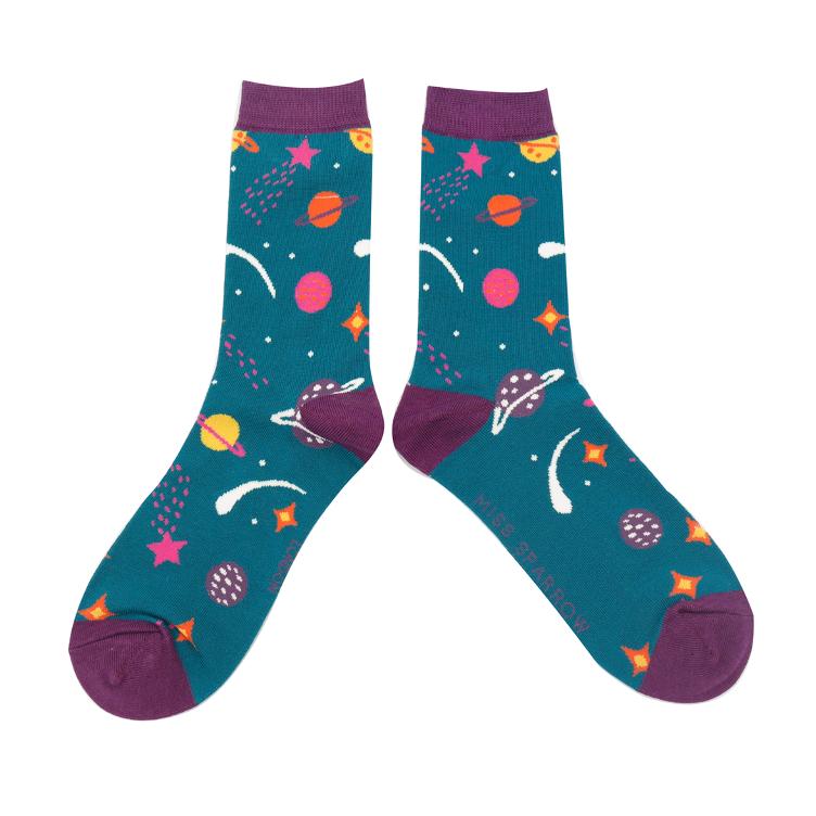 36--40 Miss Space Socks Teal