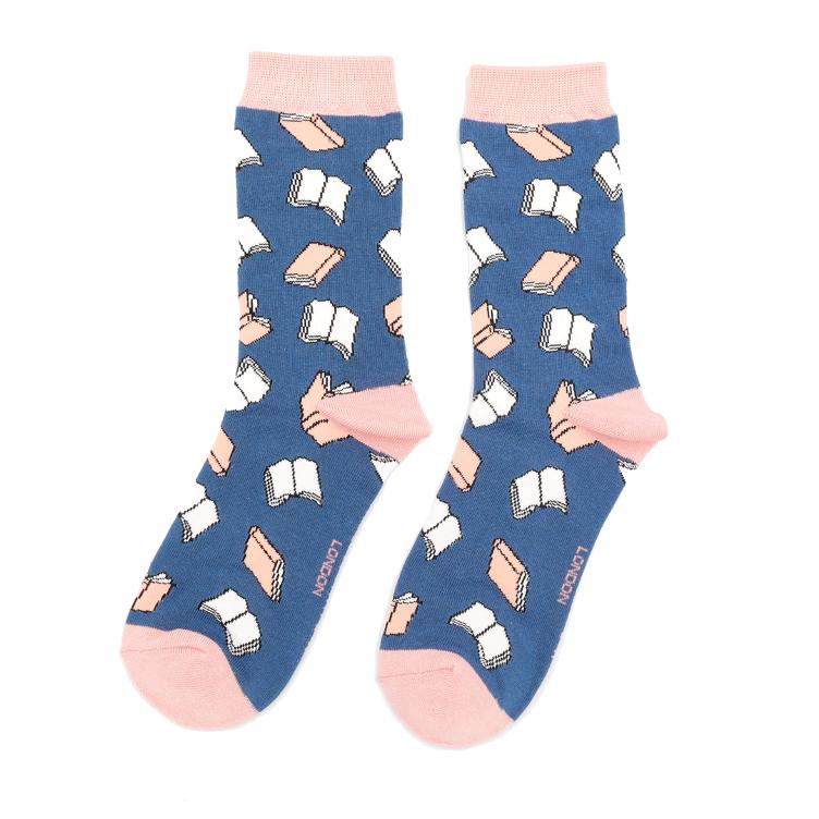 36--40 Miss Books Socks Navy