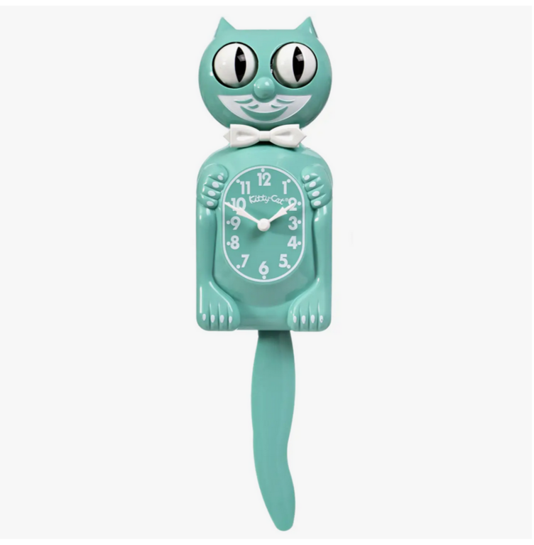 M Ocean Kitty Cat Clock