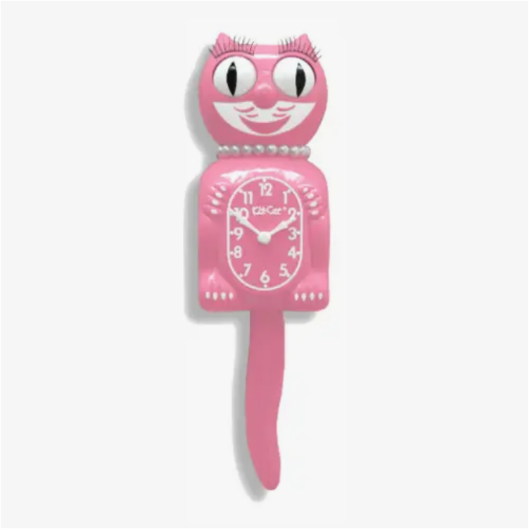 Pink Satin Miss Kitty-Cat Klock 3/4