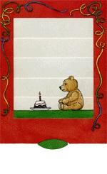 Cartes vivantes - Ourson d`anniversaire