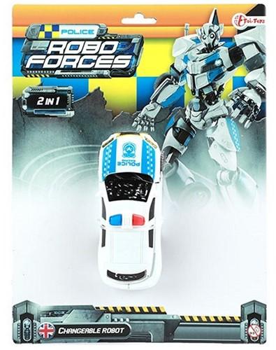 ROBOFORCES Wechselroboter Polizei Auto (UK) 21x28cm