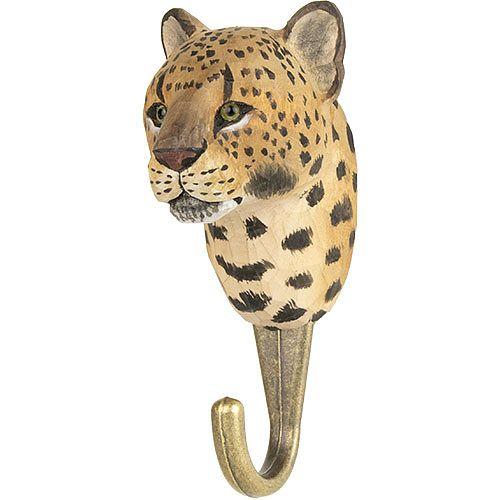 Handgeschnitzter Haken Leopard