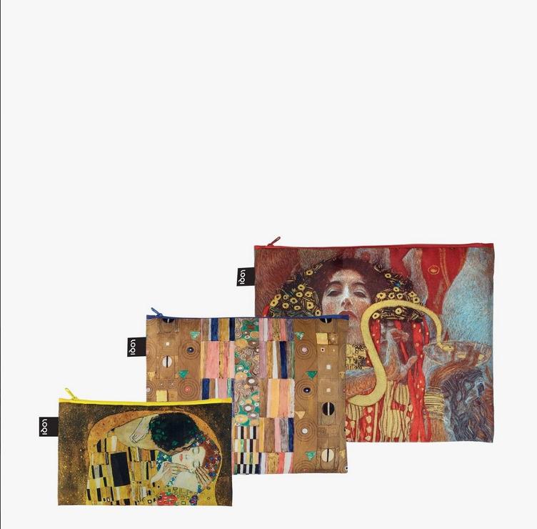 Gustav Klimt Recycled Zip Pockets