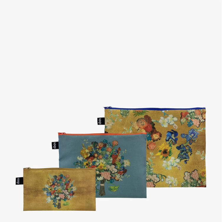 Zip Pockets Flower Pattern